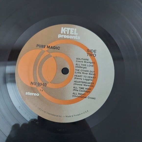 PURE MAGIC: Todays Soft Sounds -by K-TEL 12" Vinyl Record LP  1983 Toto, DeBarge - Picture 8 of 8